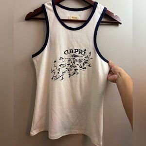 Maeve Capri Blue Slight Racerback